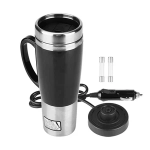 Car Electric Kettle, 12V / 24V 450ml Stainless Steel Heating Cup Portable Car... - Bild 1 von 9