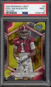 2023 Bowman University Best KOOL-AID MCKINSTRY #9 Giallo /75 Alabama PSA 9 - Foto 1 di 2