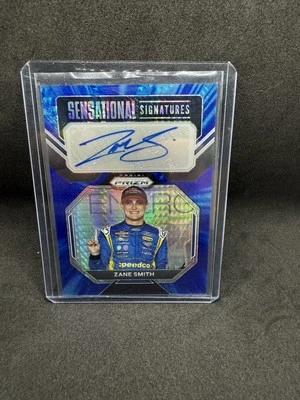 ZANE SMITH 2023 PRIZM RACING SENSATIONAL SIGNATURES BLUE BLASTER AUTO /25 - Image 1 of 2