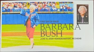 2025 Barbara Bush Forever Stamp First Day Cover / FDC / Texas Rangers Baseball - Picture 1 of 1