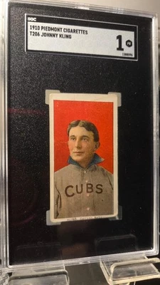 1910 T206 JOHNNY KLING Piedmont 350 PSA 1 Chicago Cubs--SGC Graded 1 - image 1 of 2