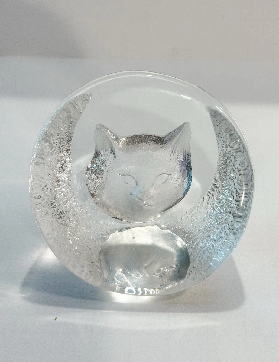 Mats Jonasson 山猫のクリスタル彫像 Mats Jonasson 山猫のクリスタル