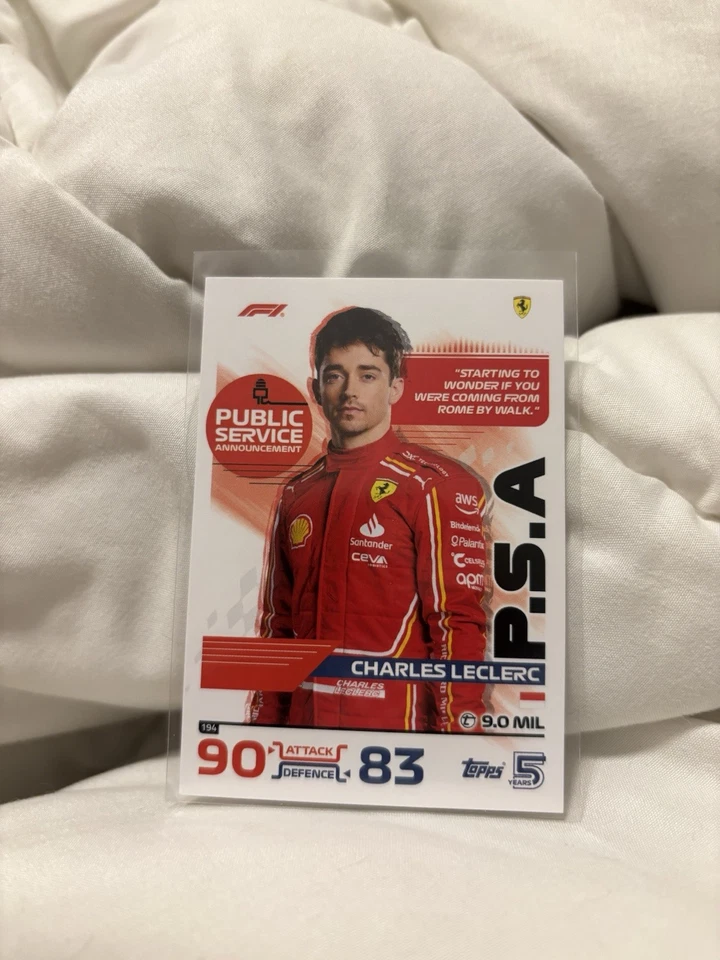 2024 Topps Turbo Attax Formula 1 - PSA Charles Leclerc #194 - Image 1 of 1