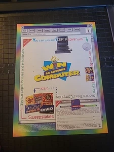 Acer Aspire Nabisco Sweepstakes Vintage 1996 Print Ad 8X11 Great To Frame  - Picture 1 of 1