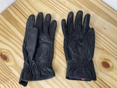 Ducati Men's Large Motorcycle Motorbike Racing Leather Gloves Vented, Black - Image 1 of 4