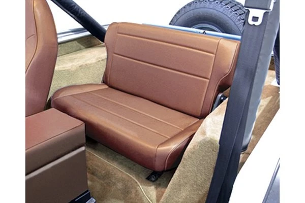 For Jeep Wrangler 87-95 Rugged Ridge Replacement Fold & Tumble Rear Seat, Tan Foto 1 de 1