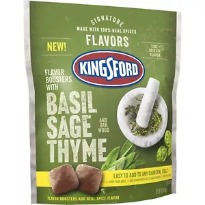 Griglia a carbone Kingsford tutto naturale aromi potenziatori basilico salvia timo sacchetto da 2 libbre - Foto 1 di 3