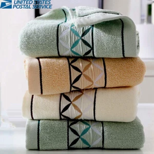 4X Cotton Hand Towels, Cotton Face Towels w/ Print Super Absorbent 14 x 30 Inch - Picture 1 of 7