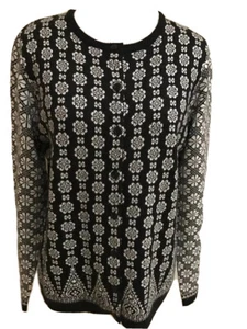 CABI BLACK & WHITE CARDIGAN - MEDIUM - EXCELLENT CONDITION - Picture 1 of 7