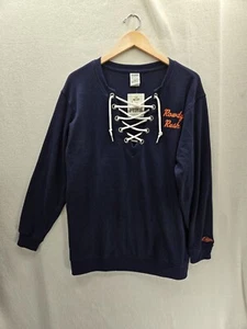 Neu mit Etikett Pink Vicotoria's Secret marineblaues Sweat-Shirt "Rowdy Rush" 64 $ Größe M - Bild 1 von 8