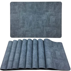 Waterproof Easy to Clean Non-Slip Heat Resistant Thick Faux Leather Placemats... - Picture 1 of 7
