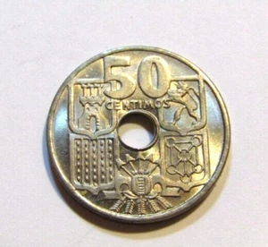 Spain 1949 (51) 50 Centimos unc Coin Arrows pointing up - Picture 1 of 6