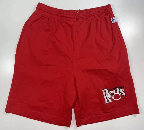 Vintage Youth The Game MLB Cincinnati Reds Embroidered Shorts Size XL Red Cover