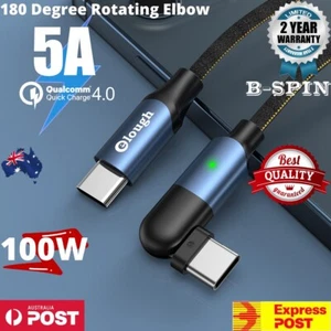 Cable USB tipo C a USB-C carga rápida datos cargador rápido para Samsung AU - Imagen 1 de 14