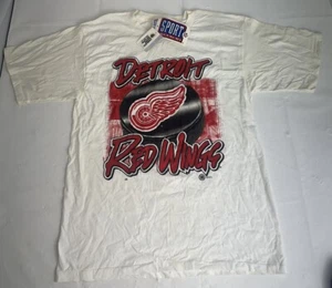 Vintage 90’s NHL Detroit Red Wings Single Stitch T-Shirt Size Large NWT - Picture 1 of 11
