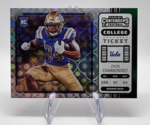 2023 Chronicles Contenders College Ticket ZACH CARBONNET Rookie Karte RC grün - Bild 1 von 3