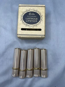 Vintage Revlon Futurama Lustrous Lipstick Quiet Pink 981 Pack Of 5 1950s - Picture 1 of 12