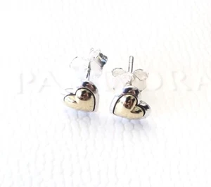 Orecchini Pandora oro 14k bicolore cupola cuore oro #299389C00 +scatola omaggio - Foto 1 di 6