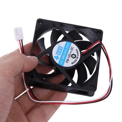 DC 12V Cooler Fan for PC 3-Pin 70x70x15mm Computer CPU System Heatsink Brushless - Image 1 of 4