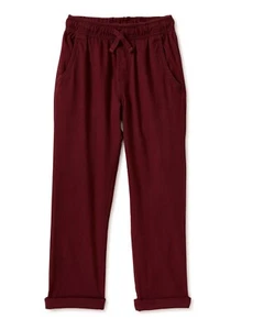 School uniform Boy’s Pull On Pants size XL Maroon Elastic Waist Drawcord NWT - Picture 1 of 4