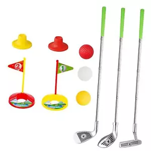 Kids Golf Set 2 Practice Hole Kids Golf Club for Indoor Ball Toys Backyard - Picture 1 of 7