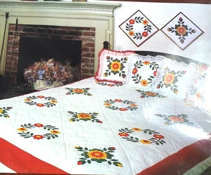 Vintage 1981 Paragon Creative Quilting Squares Kit Applikation versiegelt neu aus altem Lagerbestand Granny Core - Bild 1 von 10