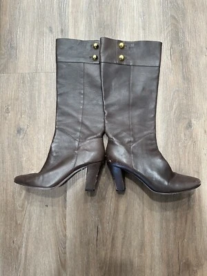 Kate Spade Shoes Womens Leather Size 9.5 M Brown Knee High Heeled Boots - Image 1 of 4