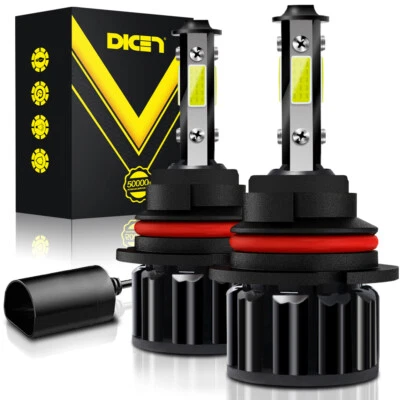 9007 4-Sides LED Headlights Hi/Lo Bulbs for Ford F-150 1992-2003 F-250 1992-1999 - Image 1 of 4