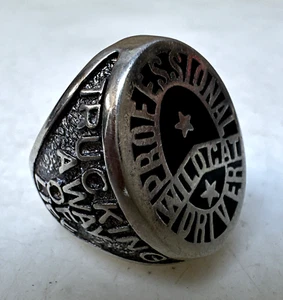 G&S Gordon & Smith Silver Vintage 1998 Trucker Ring Professional Wildcat Driver - Picture 1 of 9