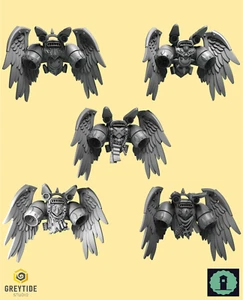 Blood Angels Jump Packs B - BITS MULTILISTING - Greytide Studio - Crimson Lords - Imagen 1 de 11