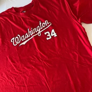 Washington Nationals MLB T-Shirt Mens Bryce Harper #34 Majestic Red 3XL - Picture 1 of 5