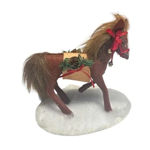 Annalee Christmas Horse Figure - Saddle Pine Cones - Brown Horse - Picture 1 of 3