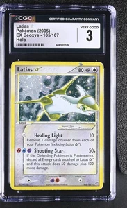 CGC 3 Latias Gold Star 2005 EX Deoxys 105/107 Holo Pokemon Karte - Bild 1 von 2