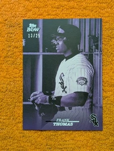 2024 Topps Black & White Frank Thomas Purple 13/25 - Chicago White Sox #74 HOF - Picture 1 of 10