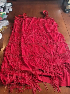 Deep Red 1920s Flapper Womens Costume Womens Sz 10-12 PT8  - Image 1 of 4