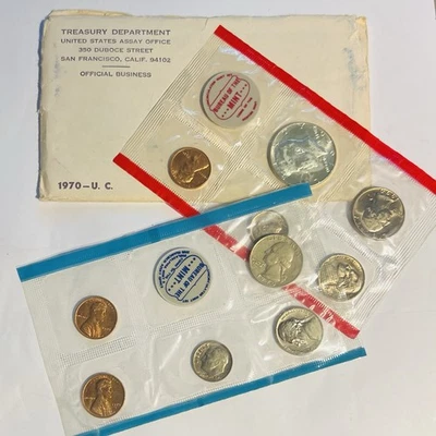 1970-P D US Mint Sets Lot of Four (4) US Coin Sets BU 40% Kennedy Key Date - Image 1 of 4