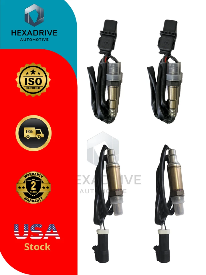 Комплект из 4 шт датчиков кислорода для 2011 Ford F-250 F250 Super Duty пикап V8 6,2 л - Изображение 1 из 3