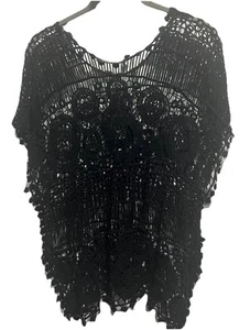 Design Works scialle in pizzo nero lungo 24" - Foto 1 di 5
