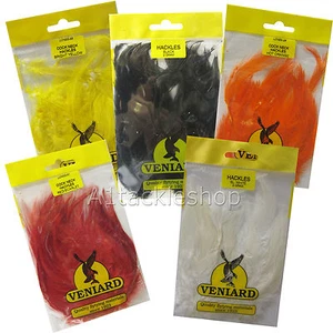 Veniard Large Saddle Cock Hackles Feathers for Trout Fly Tying Craft and Hats