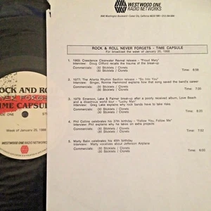 RADIO SHOW: R & R CAPSULE 1/25/88 MARTY BALIN, GREG LAKE, DOUG CLIFFORD, CCR,ELP - Bild 1 von 1