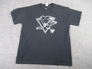 Nueva con etiquetas Camiseta de Hockey Pittsburgh Penguins NHL Grande Negra Letrero de Neón Logo - Imagen 1 de 7