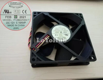 EVERFLOW 9025 F129025SM T DC12V 0.18A three-wire CPU square cooling fan - Image 1 of 4