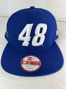 NEW ERA 9FIFTY Snapback Hat Jimmie Johnson #48 NASCAR 6x Champ Flatbill Cap - Picture 1 of 12