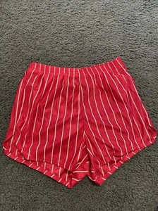 Boys / Girls Track Athletic Shorts, Size X-small(24-26)vintage, Red Stripes, - Picture 1 of 10