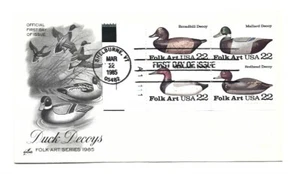 2138-41 Duck Decoys ArtCraft plate block FDC - Picture 1 of 1