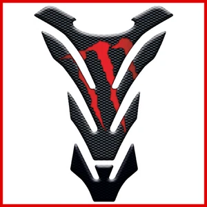 paraserbatoio PER HONDA KAWASAKI YAMAHA tank pad 3D moto tank pad resinato RED - Foto 1 di 1