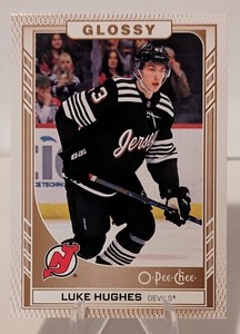 2023-24 Upper Deck Hockey Series 1 Luke Hughes O-Pee-Chee Glossy #R-9 RC Devils