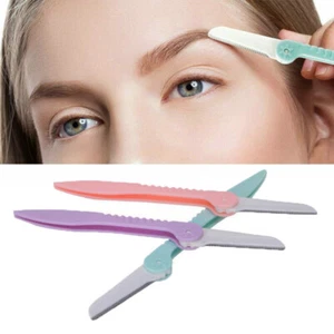 3Pcs Eyebrow Brow Razor Dermaplaning Painless Portable Facial Shaper Tools - Picture 1 of 12