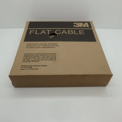 Cabo plano condutor redondo sem emenda 3M 100' 0,5" 26 segundos 28AWG HF365/26SF - Imagem 1 de 2