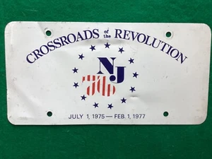 NJ Crossroads of the Revolution Bicentennial License Plate, Metal - Picture 1 of 2